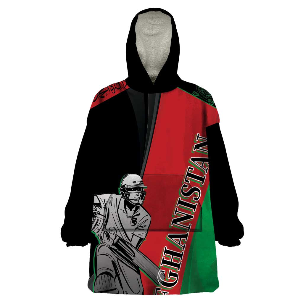 Custom Afghanistan Cricket Wearable Blanket Hoodie Sporty Version - Vibe Hoodie Shop