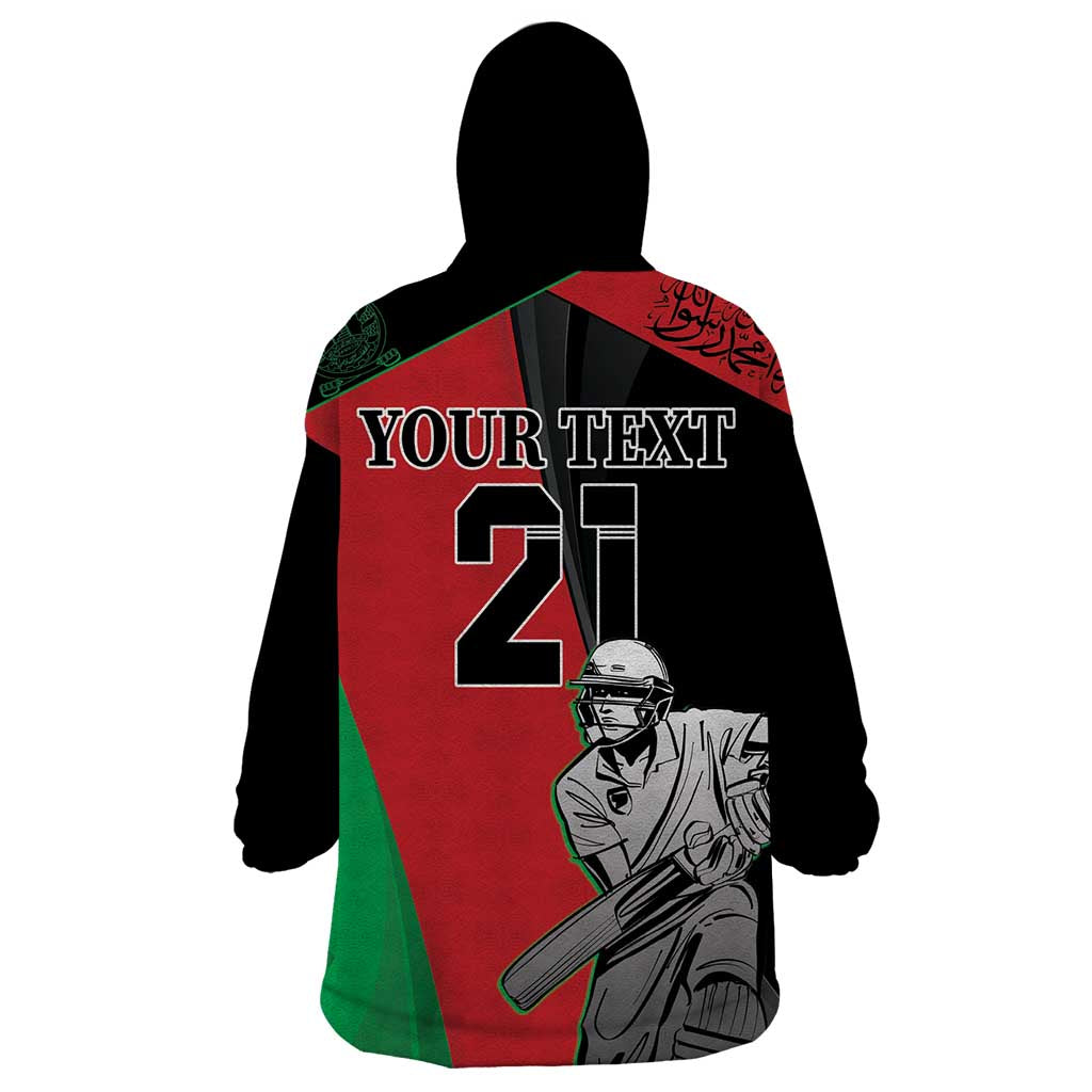 Custom Afghanistan Cricket Wearable Blanket Hoodie Sporty Version - Vibe Hoodie Shop