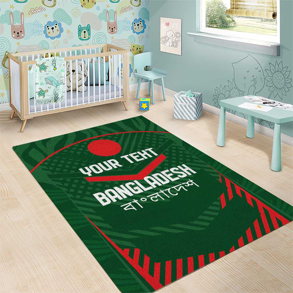 Custom Bangladesh Cricket Area Rug Go Tigers Sporty Version - Vibe Hoodie Shop