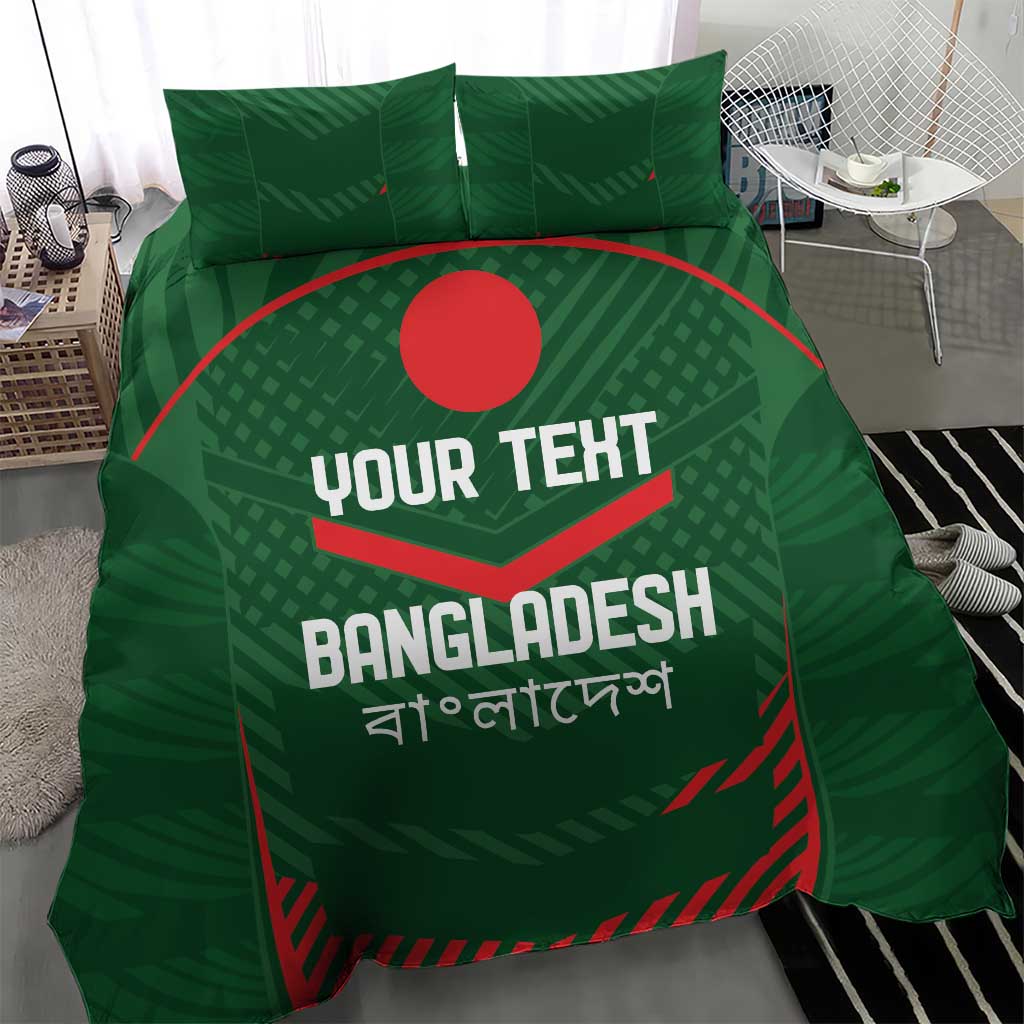 Custom Bangladesh Cricket Bedding Set Go Tigers Sporty Version - Vibe Hoodie Shop