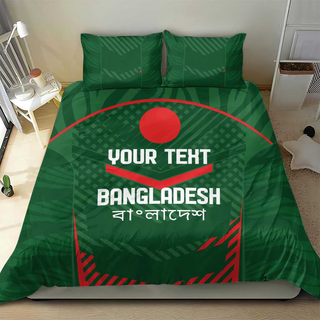 Custom Bangladesh Cricket Bedding Set Go Tigers Sporty Version - Vibe Hoodie Shop