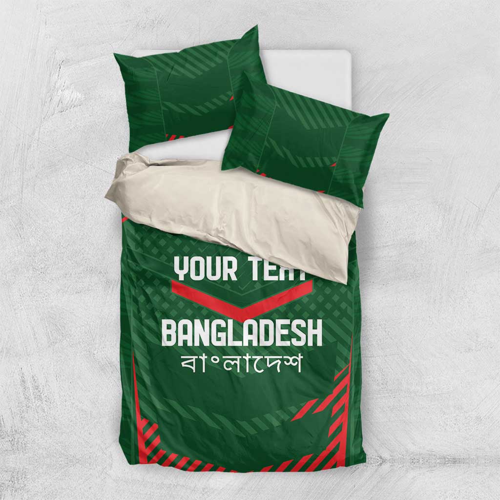 Custom Bangladesh Cricket Bedding Set Go Tigers Sporty Version - Vibe Hoodie Shop