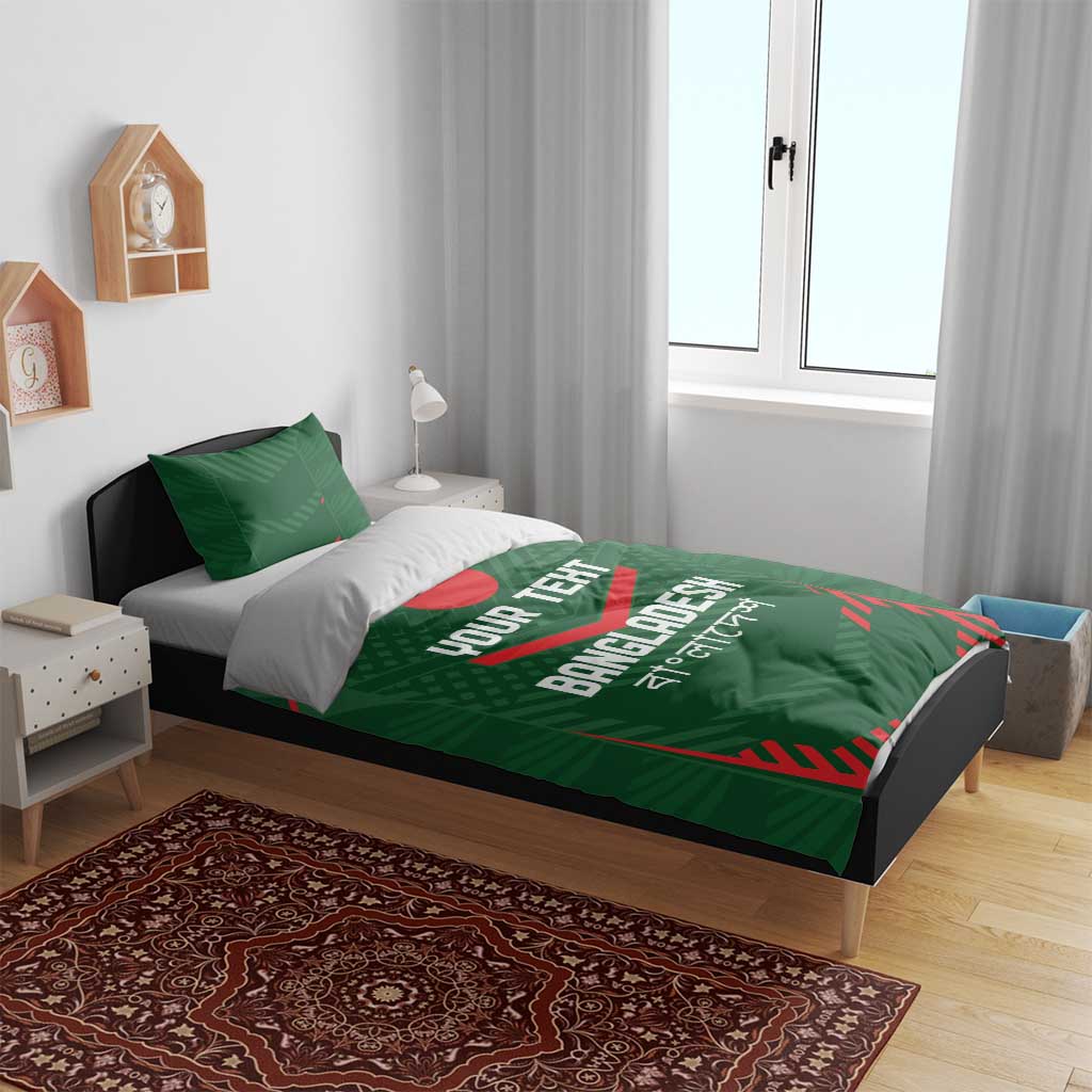 Custom Bangladesh Cricket Bedding Set Go Tigers Sporty Version - Vibe Hoodie Shop