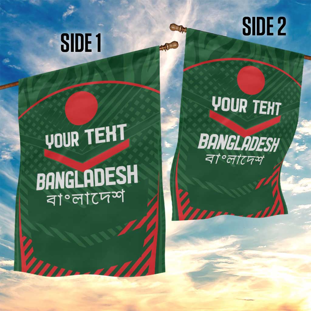 Custom Bangladesh Cricket Garden Flag Go Tigers Sporty Version - Vibe Hoodie Shop