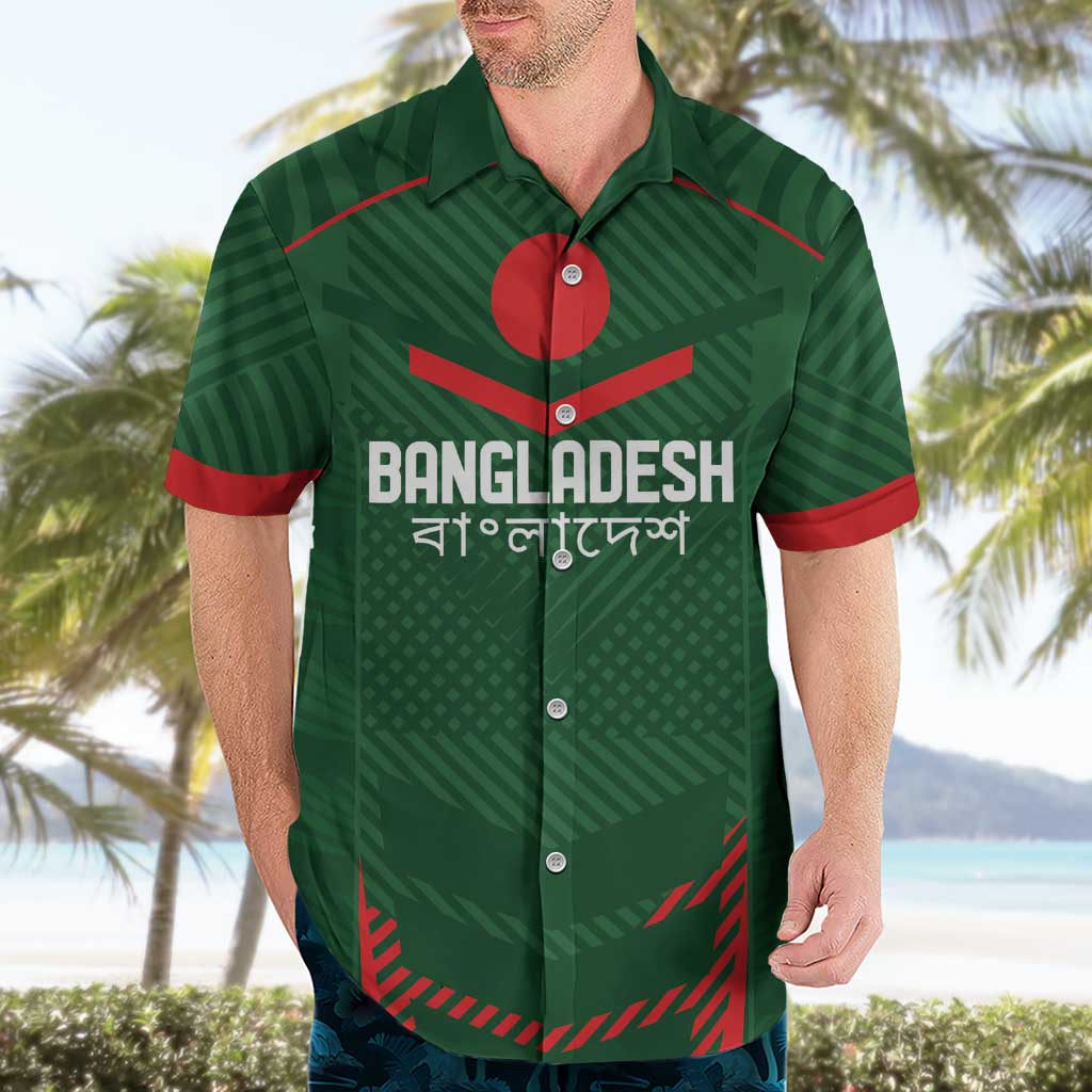 Custom Bangladesh Cricket Hawaiian Shirt Go Tigers Sporty Version - Vibe Hoodie Shop