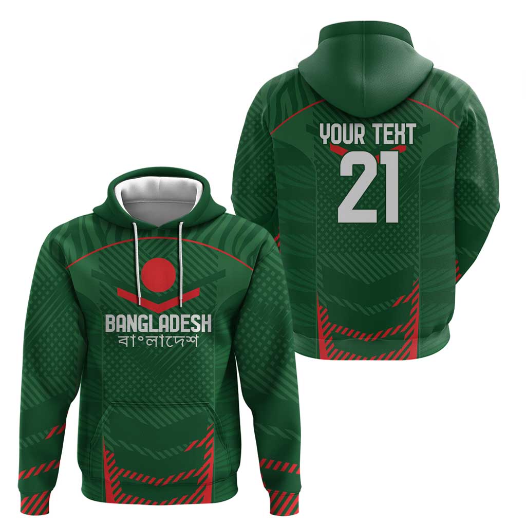 Custom Bangladesh Cricket Hoodie Go Tigers Sporty Version LT9 - Vibe Hoodie Shop