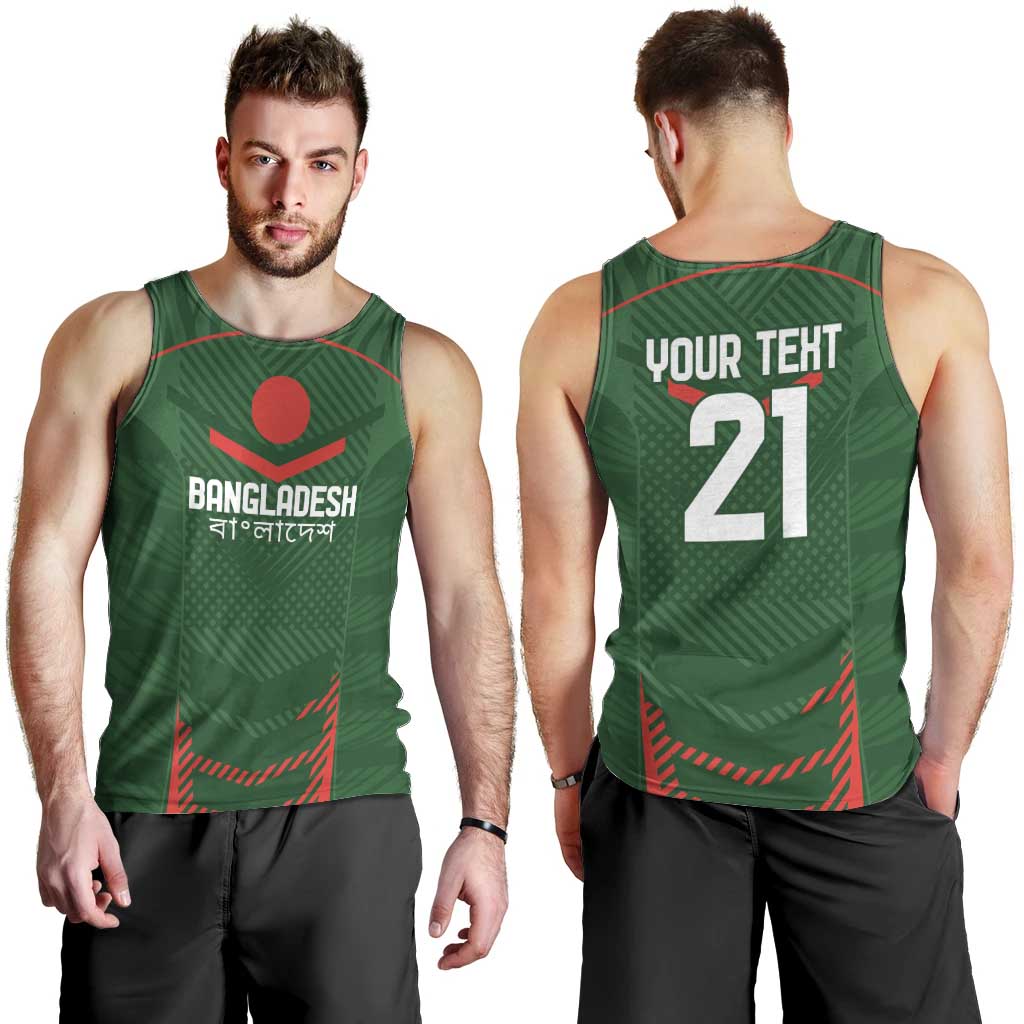 Custom Bangladesh Cricket Men Tank Top Go Tigers Sporty Version - Vibe Hoodie Shop