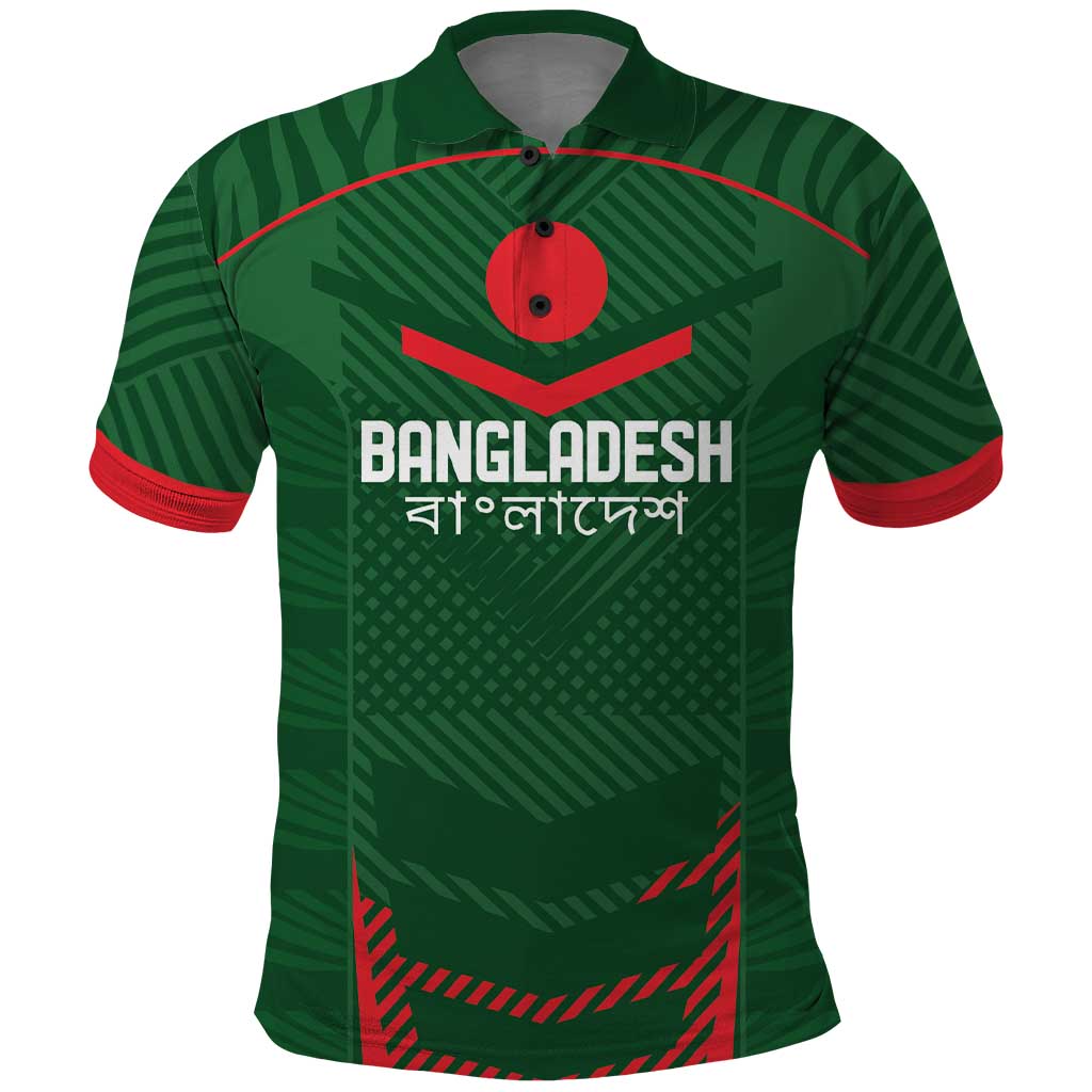 Custom Bangladesh Cricket Polo Shirt Go Tigers Sporty Version LT9 - Vibe Hoodie Shop