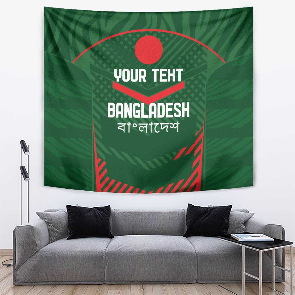 Custom Bangladesh Cricket Tapestry Go Tigers Sporty Version - Vibe Hoodie Shop