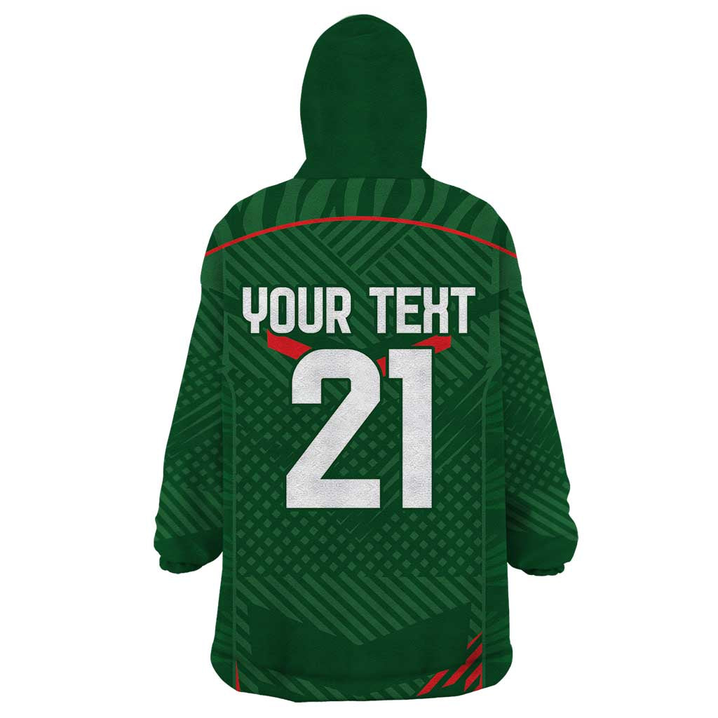 Custom Bangladesh Cricket Wearable Blanket Hoodie Go Tigers Sporty Version - Vibe Hoodie Shop