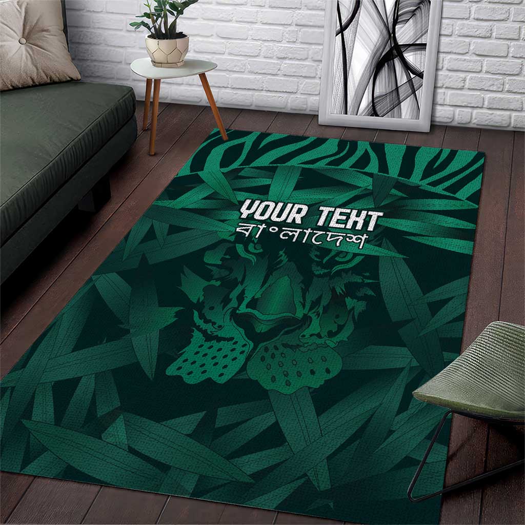 Royal Bengal Tiger Bangladesh Cricket Custom Area Rug The Red and Green Version - Vibe Hoodie Shop