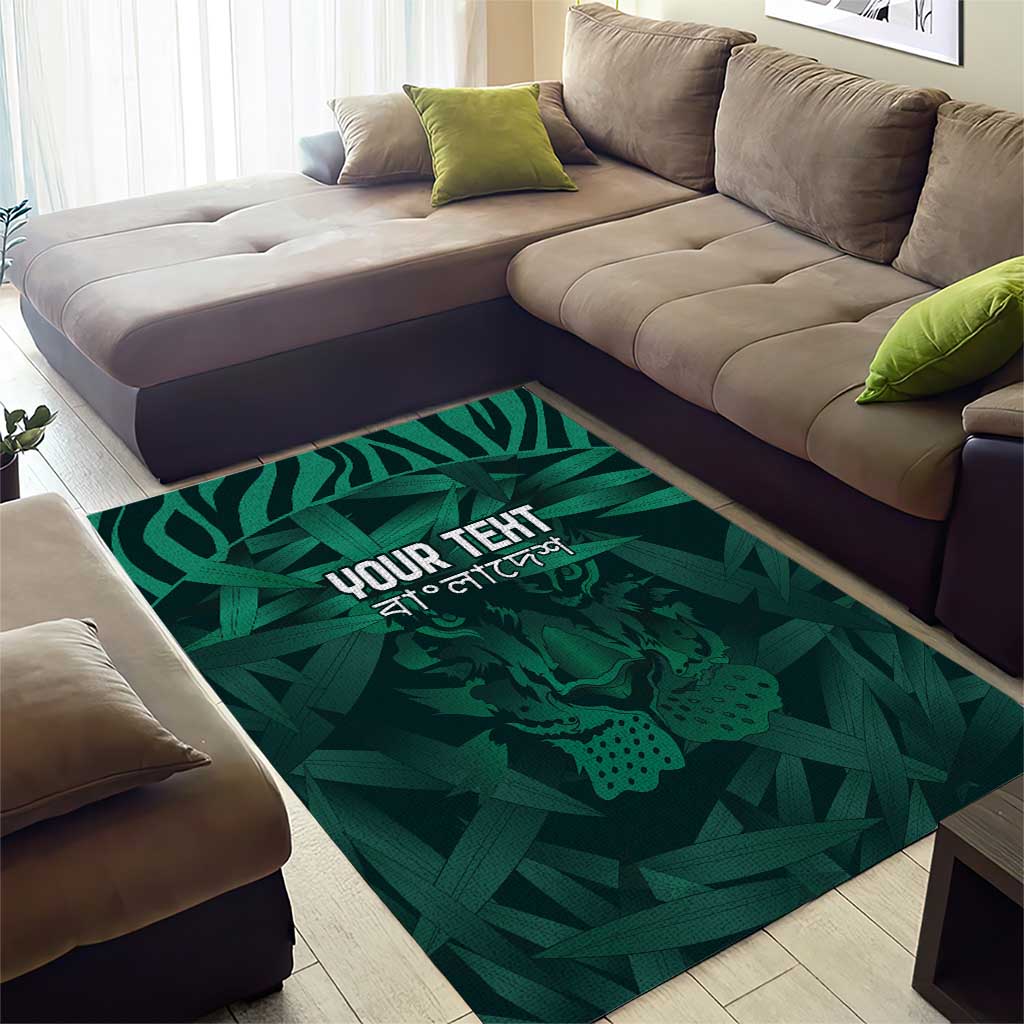 Royal Bengal Tiger Bangladesh Cricket Custom Area Rug The Red and Green Version - Vibe Hoodie Shop