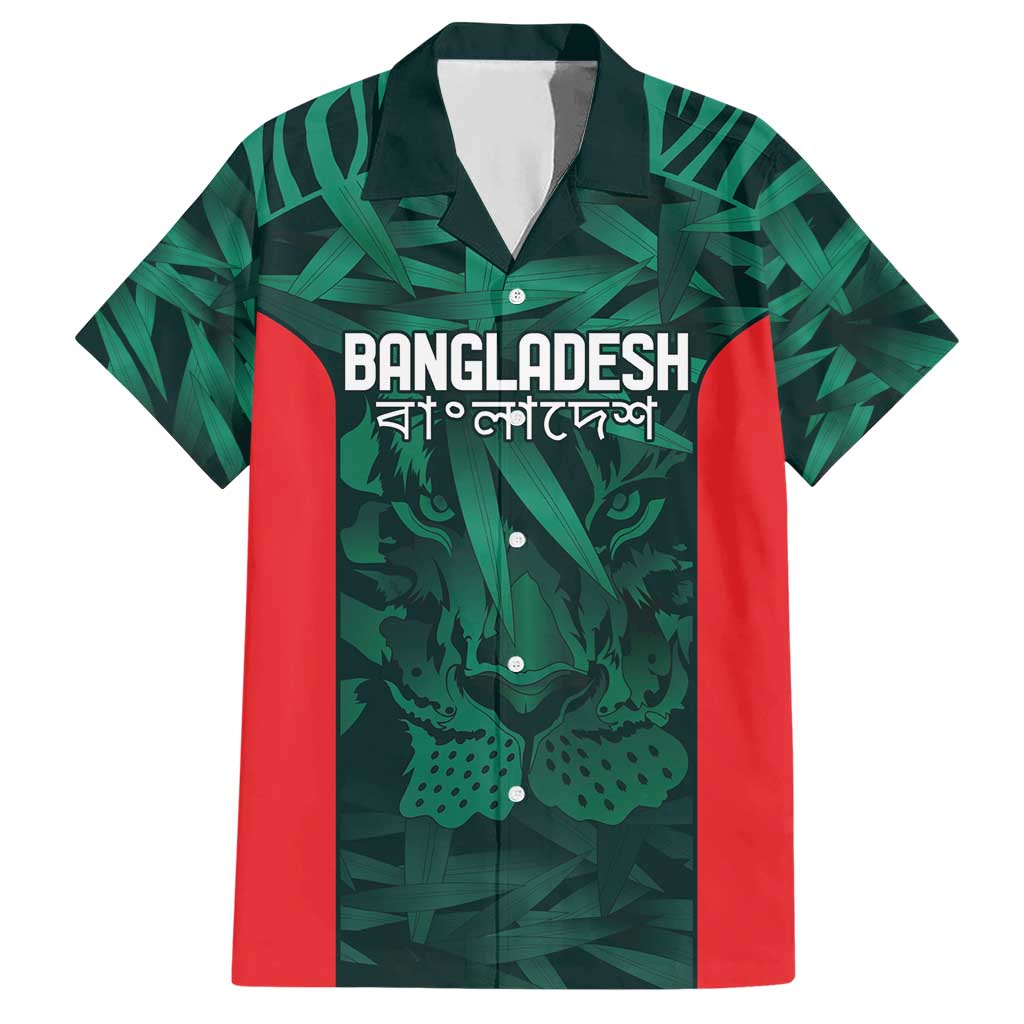 Royal Bengal Tiger Bangladesh Cricket Custom Hawaiian Shirt The Red and Green Version - Vibe Hoodie Shop