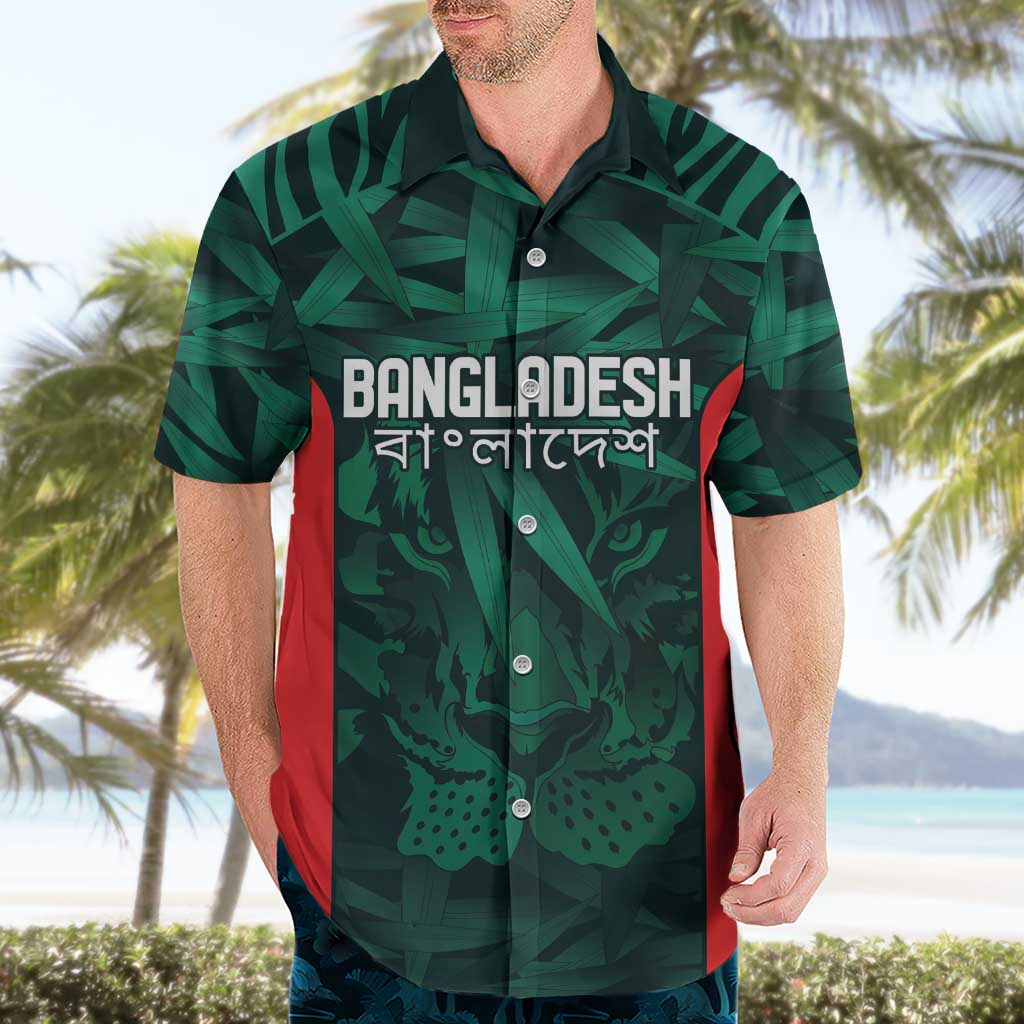 Royal Bengal Tiger Bangladesh Cricket Custom Hawaiian Shirt The Red and Green Version - Vibe Hoodie Shop