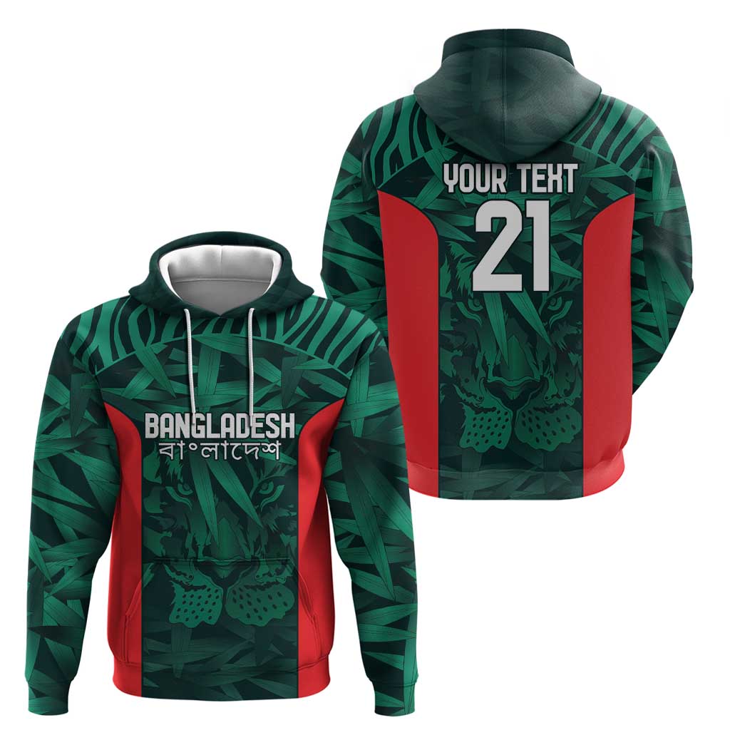 Royal Bengal Tiger Bangladesh Cricket Custom Hoodie The Red and Green Version LT9 - Vibe Hoodie Shop