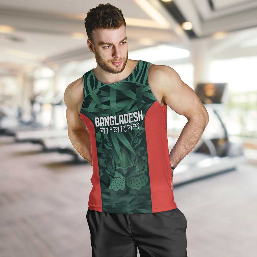 Royal Bengal Tiger Bangladesh Cricket Custom Men Tank Top The Red and Green Version - Vibe Hoodie Shop