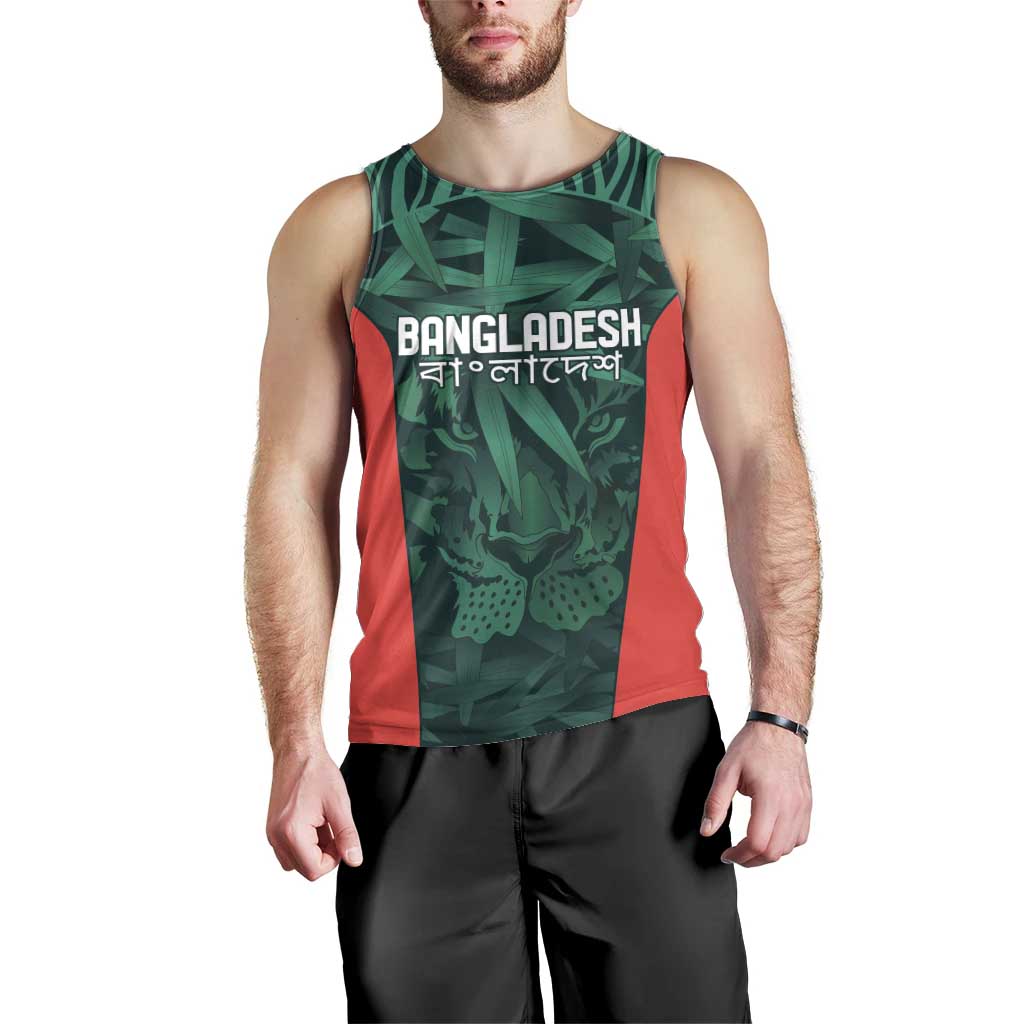 Royal Bengal Tiger Bangladesh Cricket Custom Men Tank Top The Red and Green Version - Vibe Hoodie Shop