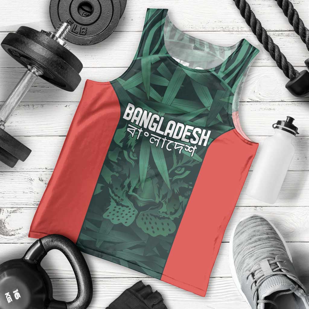 Royal Bengal Tiger Bangladesh Cricket Custom Men Tank Top The Red and Green Version - Vibe Hoodie Shop