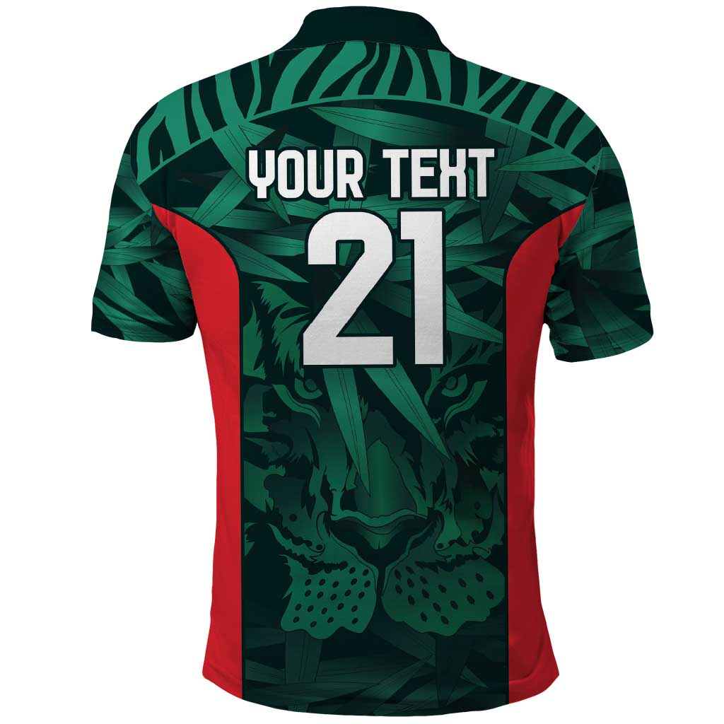 Royal Bengal Tiger Bangladesh Cricket Custom Polo Shirt The Red and Green Version LT9 - Vibe Hoodie Shop