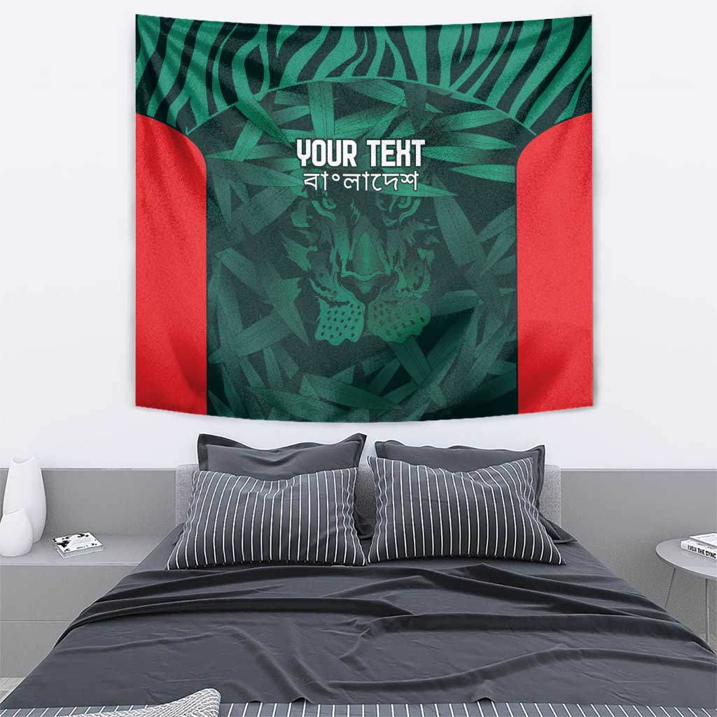 Royal Bengal Tiger Bangladesh Cricket Custom Tapestry The Red and Green Version - Vibe Hoodie Shop