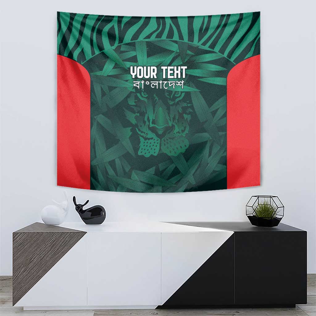 Royal Bengal Tiger Bangladesh Cricket Custom Tapestry The Red and Green Version - Vibe Hoodie Shop