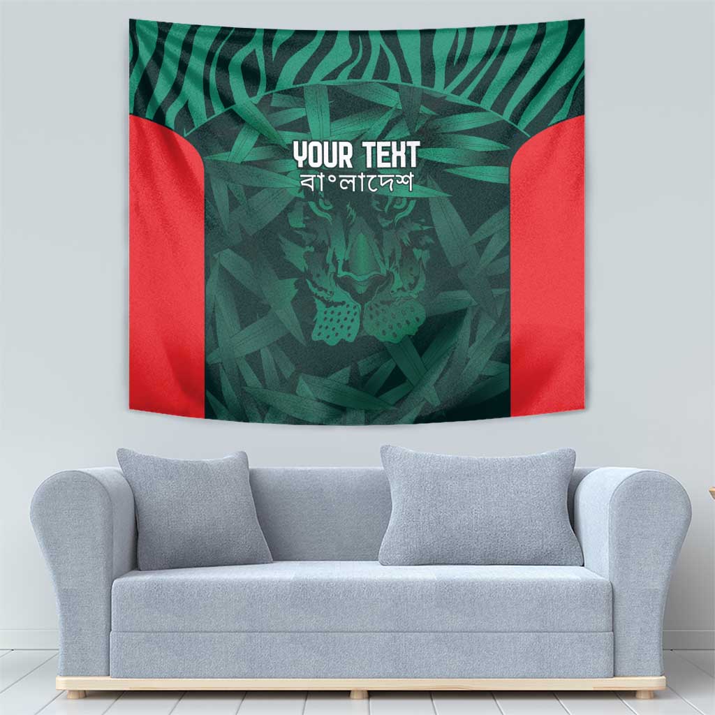 Royal Bengal Tiger Bangladesh Cricket Custom Tapestry The Red and Green Version - Vibe Hoodie Shop