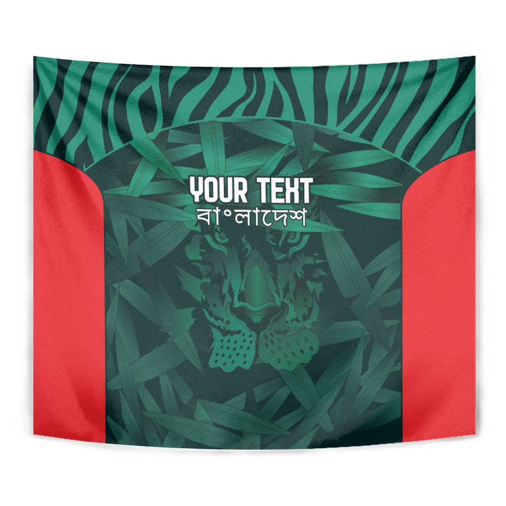 Royal Bengal Tiger Bangladesh Cricket Custom Tapestry The Red and Green Version - Vibe Hoodie Shop