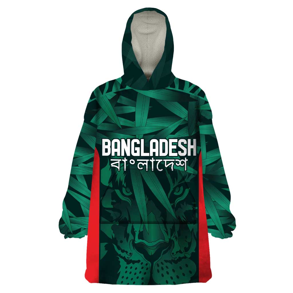 Royal Bengal Tiger Bangladesh Cricket Custom Wearable Blanket Hoodie The Red and Green Version - Vibe Hoodie Shop