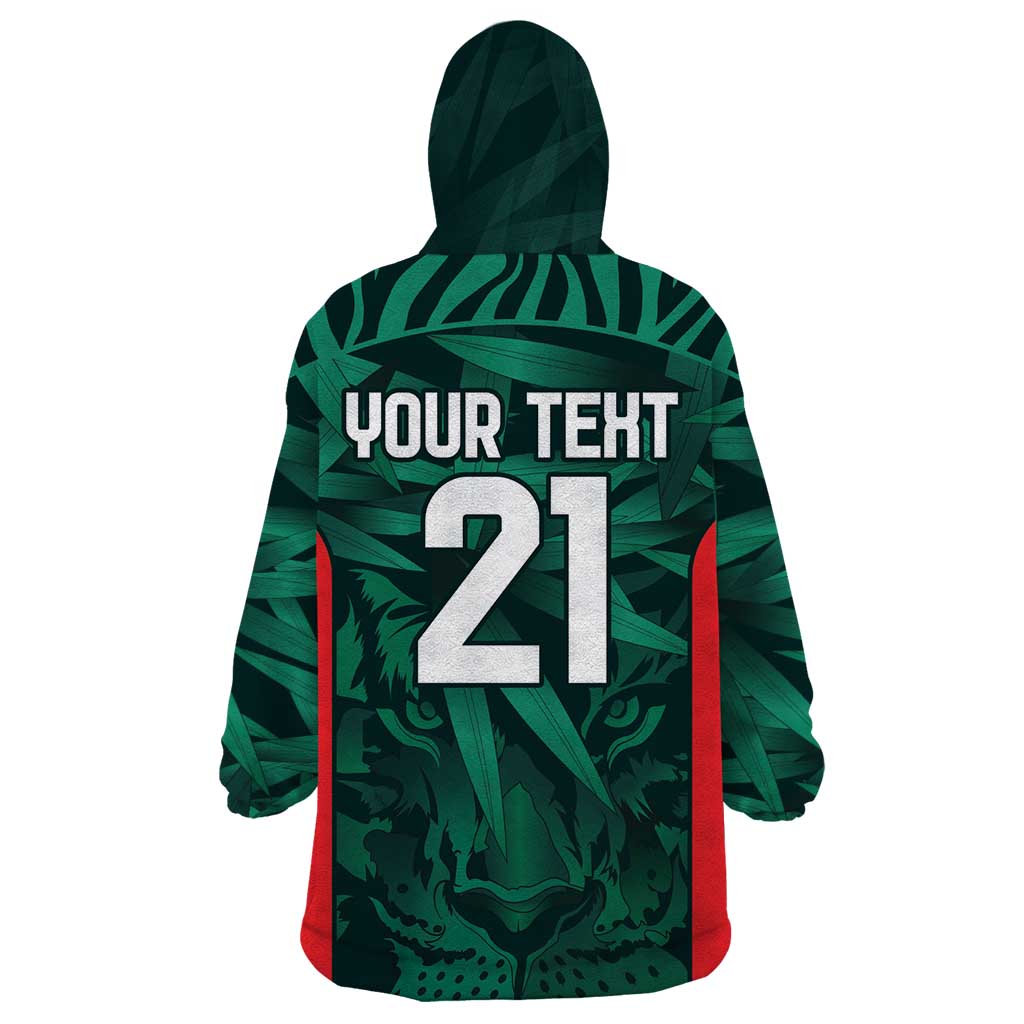 Royal Bengal Tiger Bangladesh Cricket Custom Wearable Blanket Hoodie The Red and Green Version - Vibe Hoodie Shop