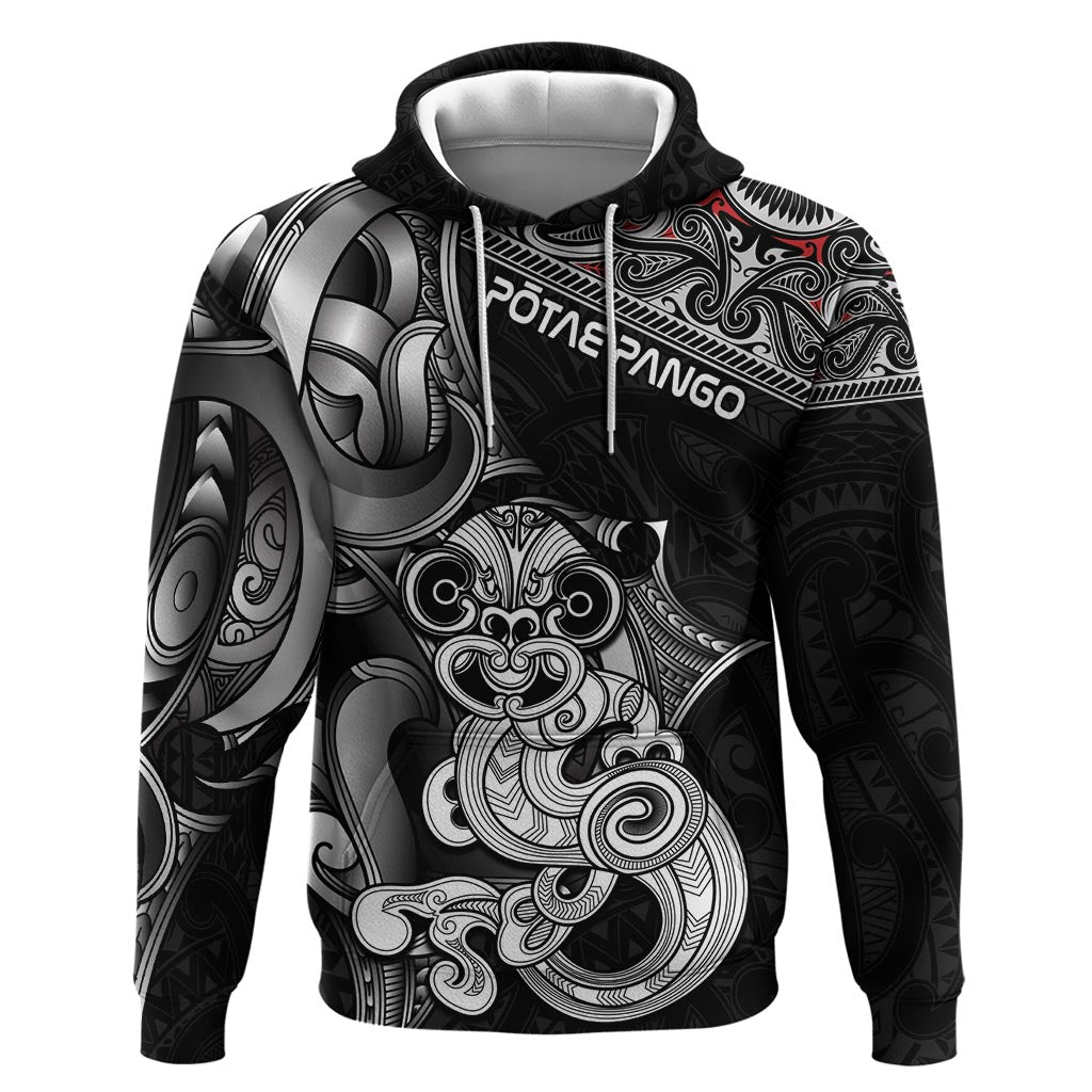 Personalised New Zealand Potae Pango Cricket Hoodie Special Maori Hei Tiki Tribal Tattoo LT9 - Vibe Hoodie Shop