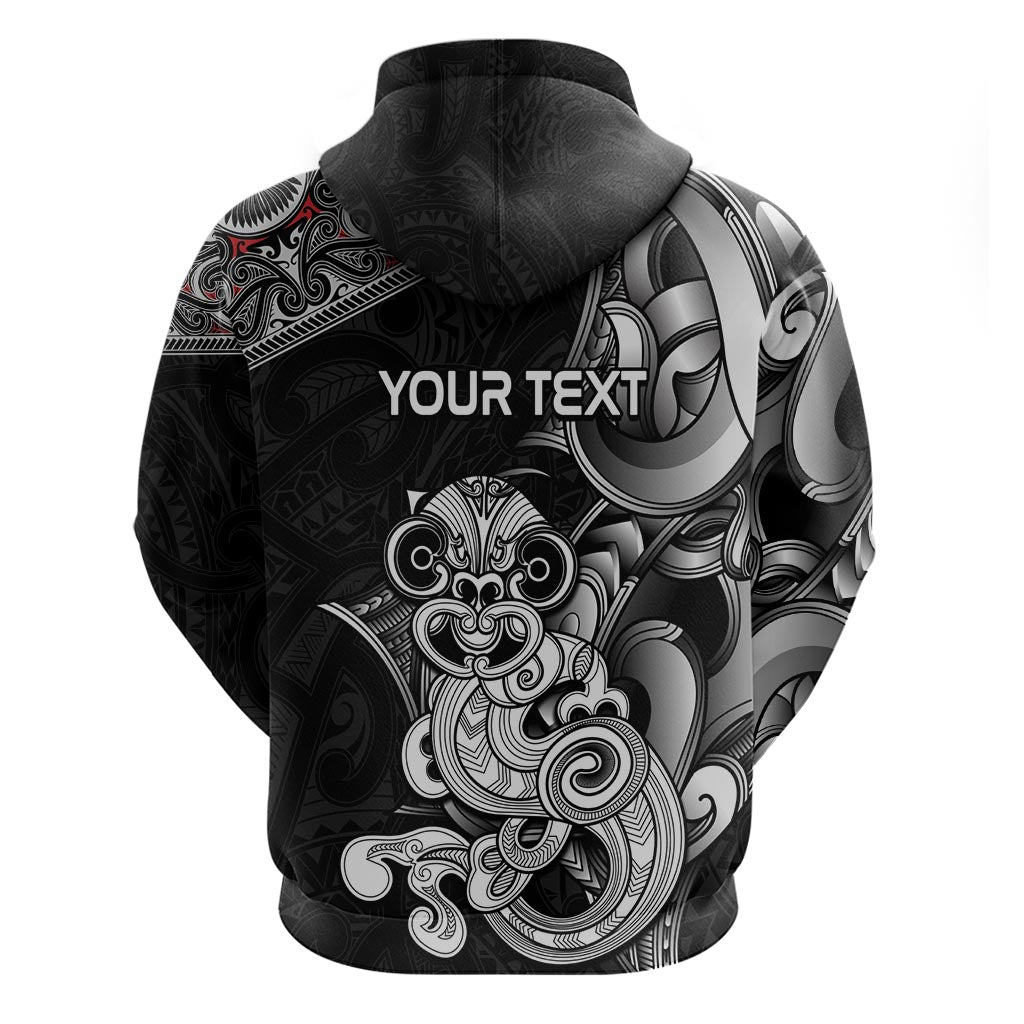 Personalised New Zealand Potae Pango Cricket Hoodie Special Maori Hei Tiki Tribal Tattoo LT9 - Vibe Hoodie Shop