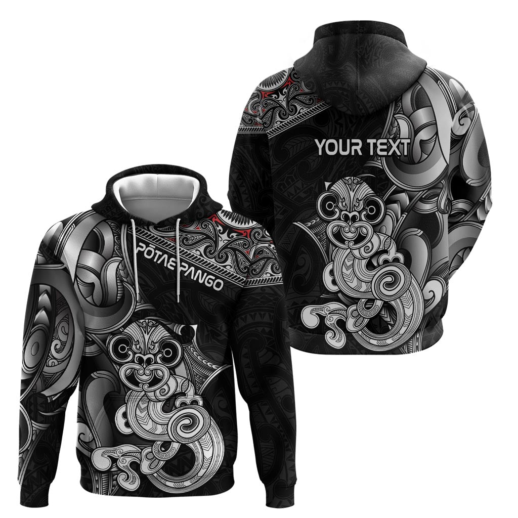 Personalised New Zealand Potae Pango Cricket Hoodie Special Maori Hei Tiki Tribal Tattoo LT9 - Vibe Hoodie Shop