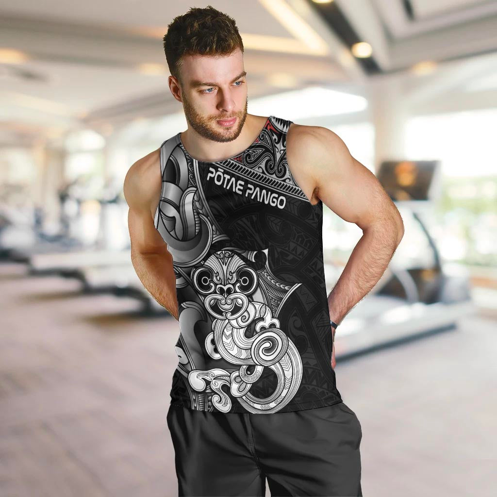 Personalised New Zealand Potae Pango Cricket Men Tank Top Special Maori Hei Tiki Tribal Tattoo - Vibe Hoodie Shop