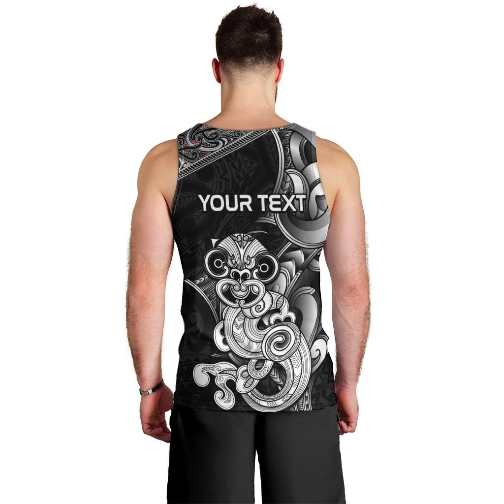 Personalised New Zealand Potae Pango Cricket Men Tank Top Special Maori Hei Tiki Tribal Tattoo - Vibe Hoodie Shop