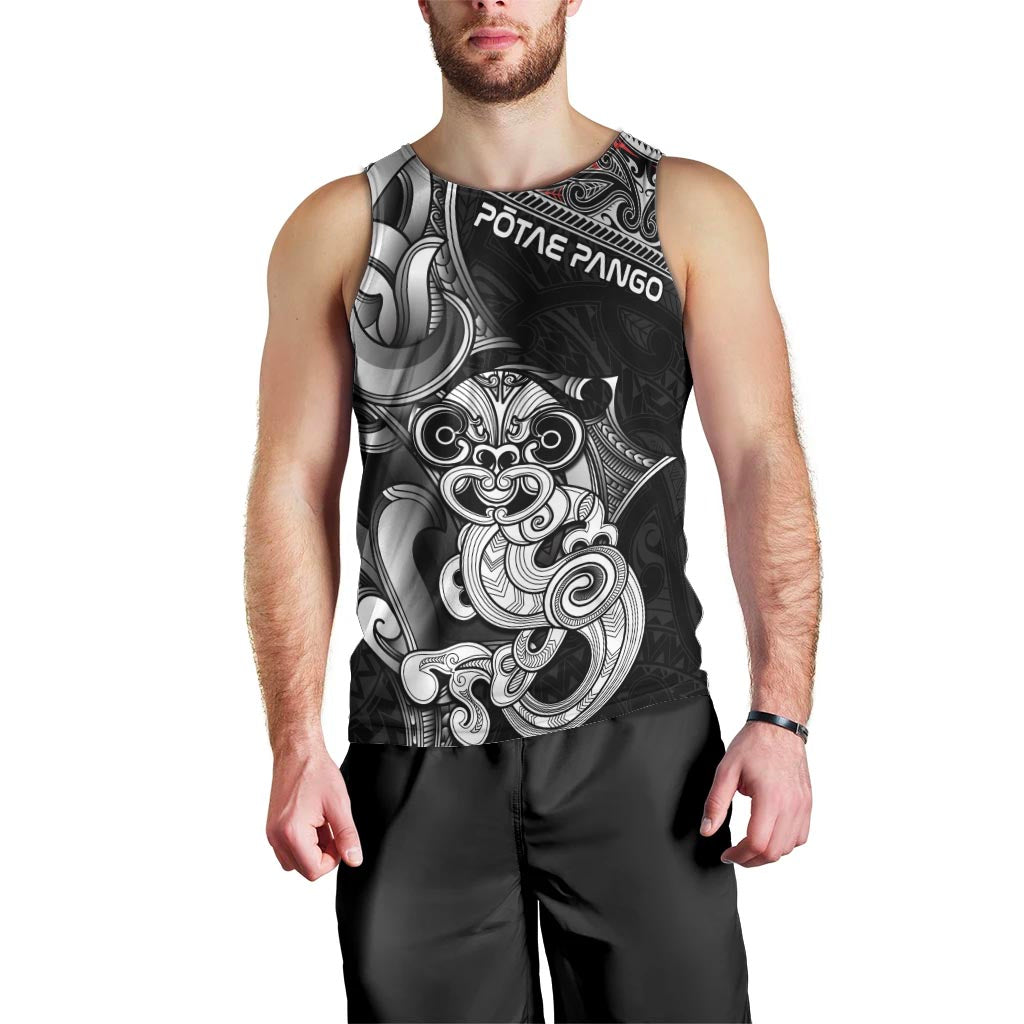 Personalised New Zealand Potae Pango Cricket Men Tank Top Special Maori Hei Tiki Tribal Tattoo - Vibe Hoodie Shop