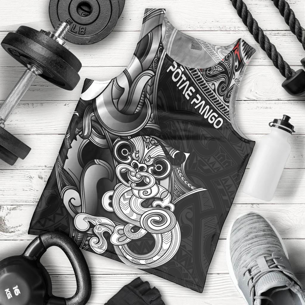 Personalised New Zealand Potae Pango Cricket Men Tank Top Special Maori Hei Tiki Tribal Tattoo - Vibe Hoodie Shop