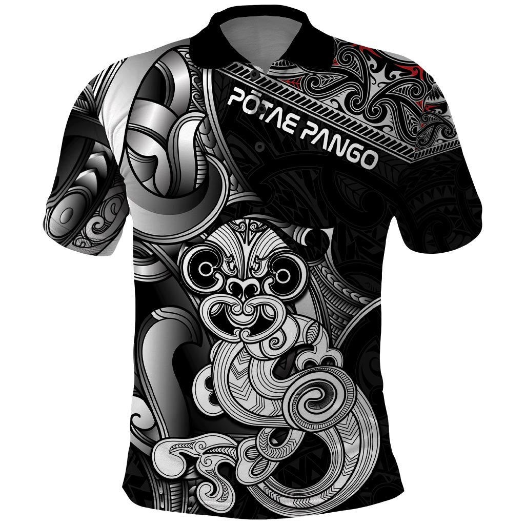 Personalised New Zealand Potae Pango Cricket Polo Shirt Special Maori Hei Tiki Tribal Tattoo LT9 - Vibe Hoodie Shop