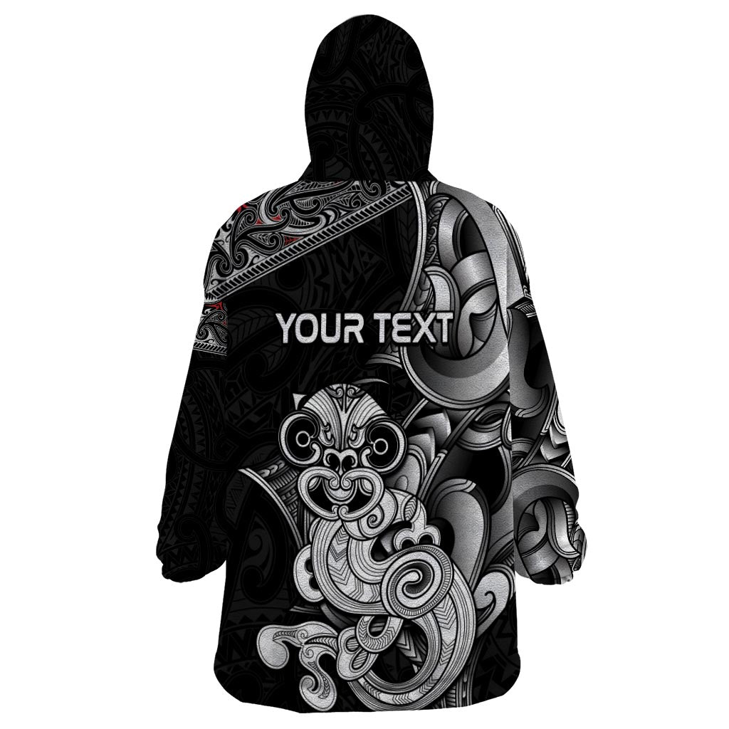 Personalised New Zealand Potae Pango Cricket Wearable Blanket Hoodie Special Maori Hei Tiki Tribal Tattoo - Vibe Hoodie Shop