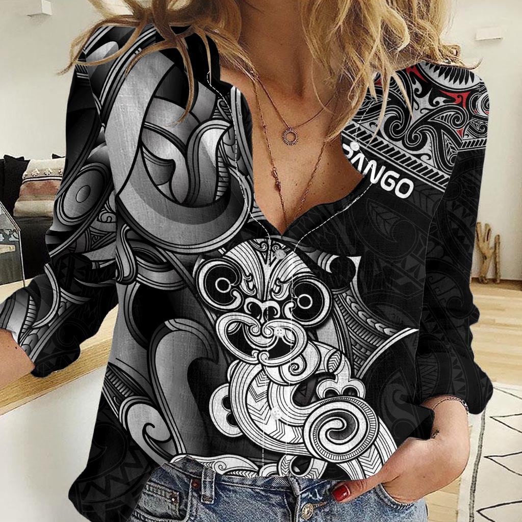 Personalised New Zealand Potae Pango Cricket Women Casual Shirt Special Maori Hei Tiki Tribal Tattoo - Vibe Hoodie Shop