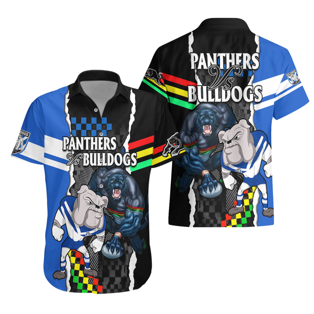 NRL Combine Bulldogs and Panthers Hawaiian Shirt - Vibe Hoodie Shop