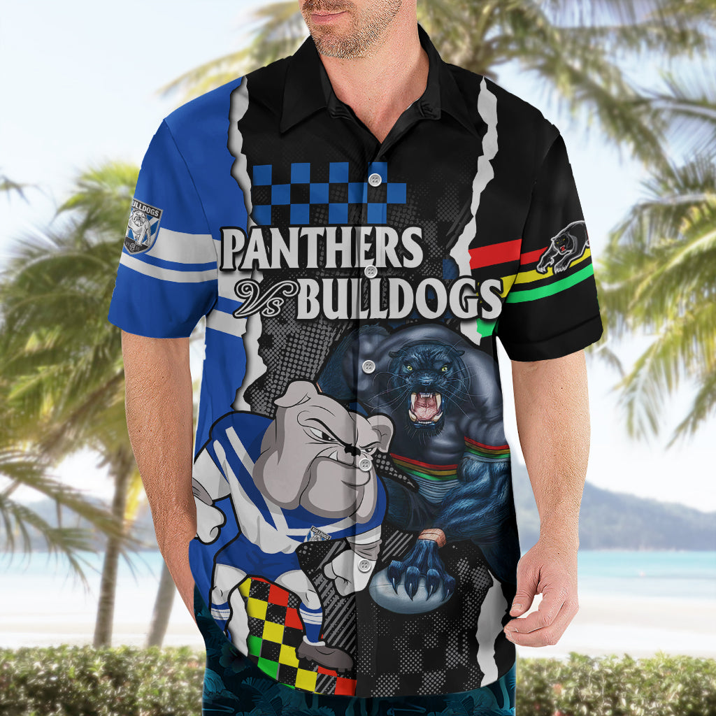 NRL Combine Bulldogs and Panthers Hawaiian Shirt - Vibe Hoodie Shop