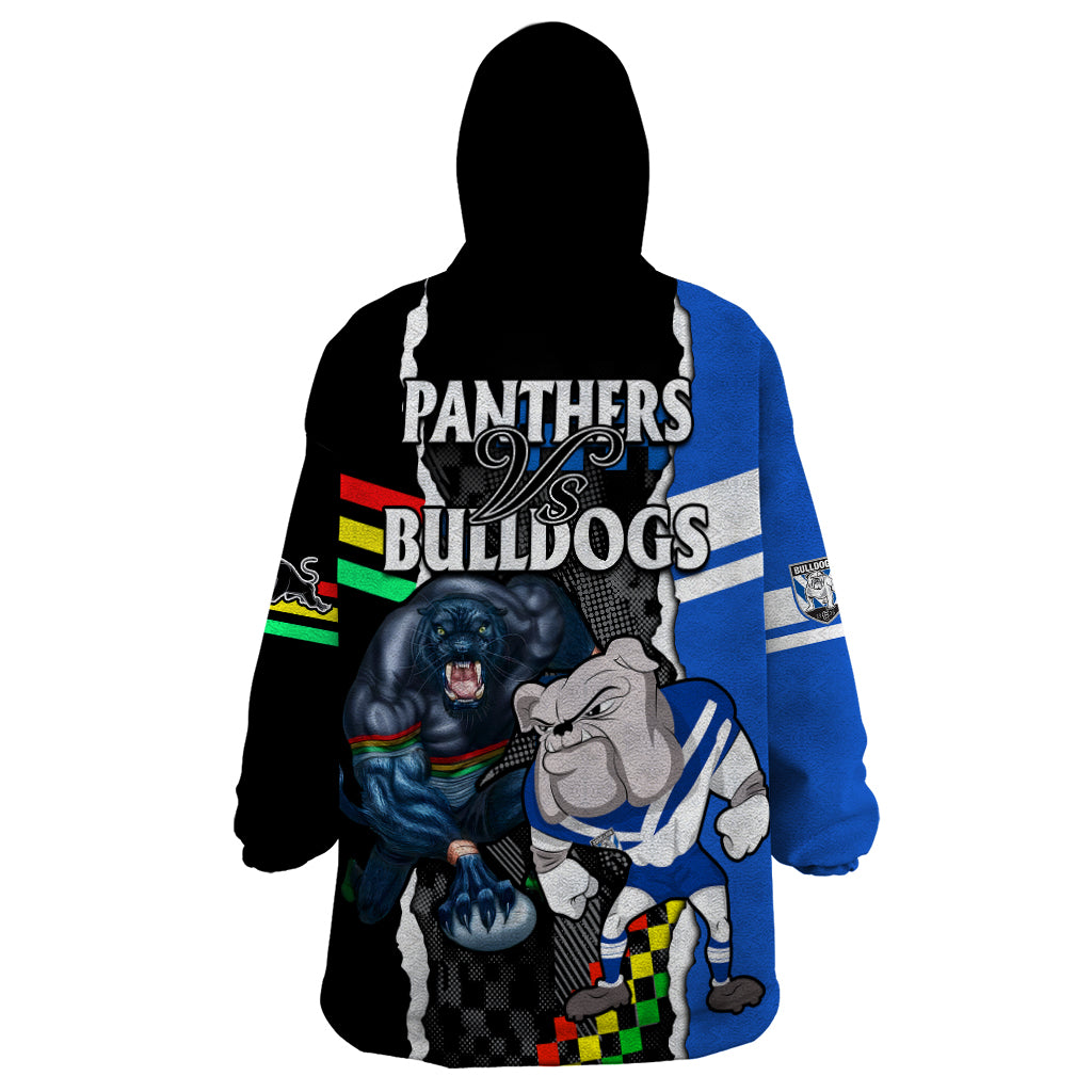 NRL Combine Bulldogs and Panthers Wearable Blanket Hoodie - Vibe Hoodie Shop