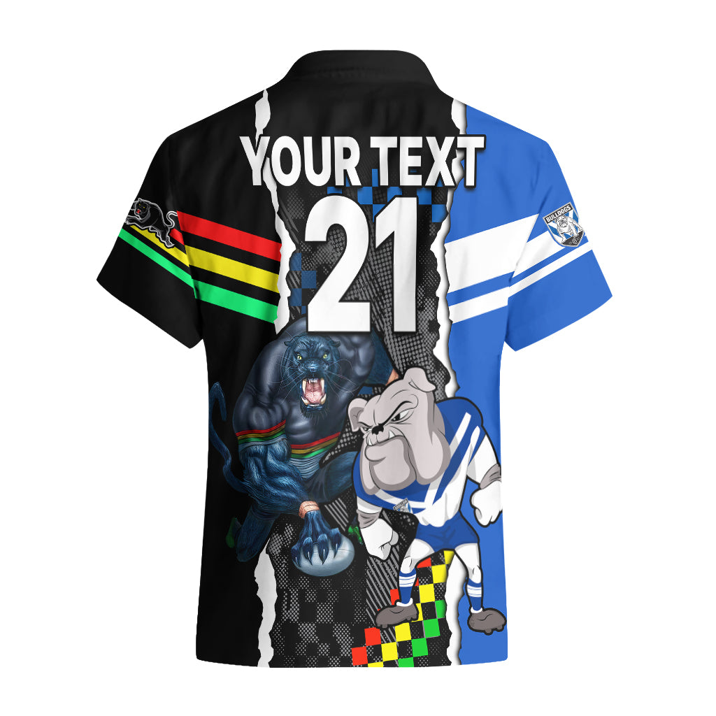 Custom NRL Combine Bulldogs and Panthers Hawaiian Shirt - Vibe Hoodie Shop