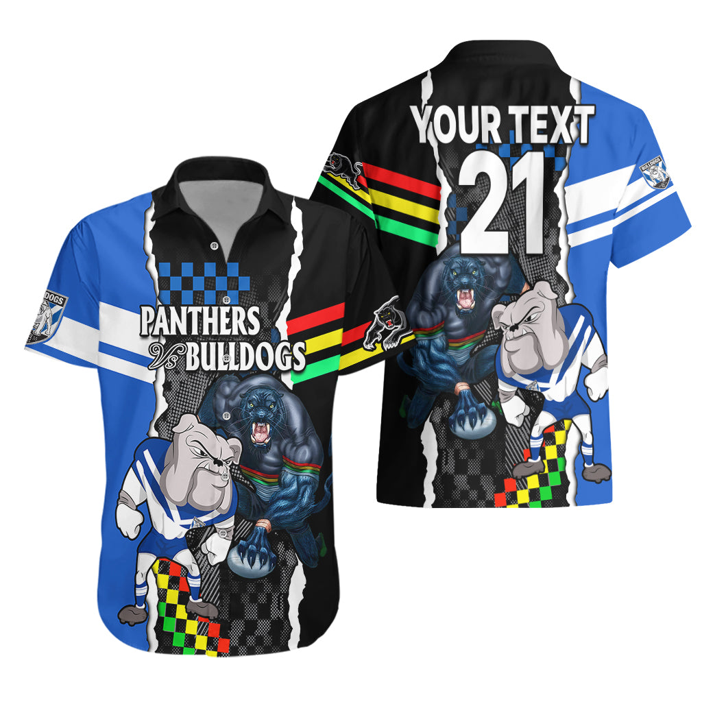 Custom NRL Combine Bulldogs and Panthers Hawaiian Shirt - Vibe Hoodie Shop