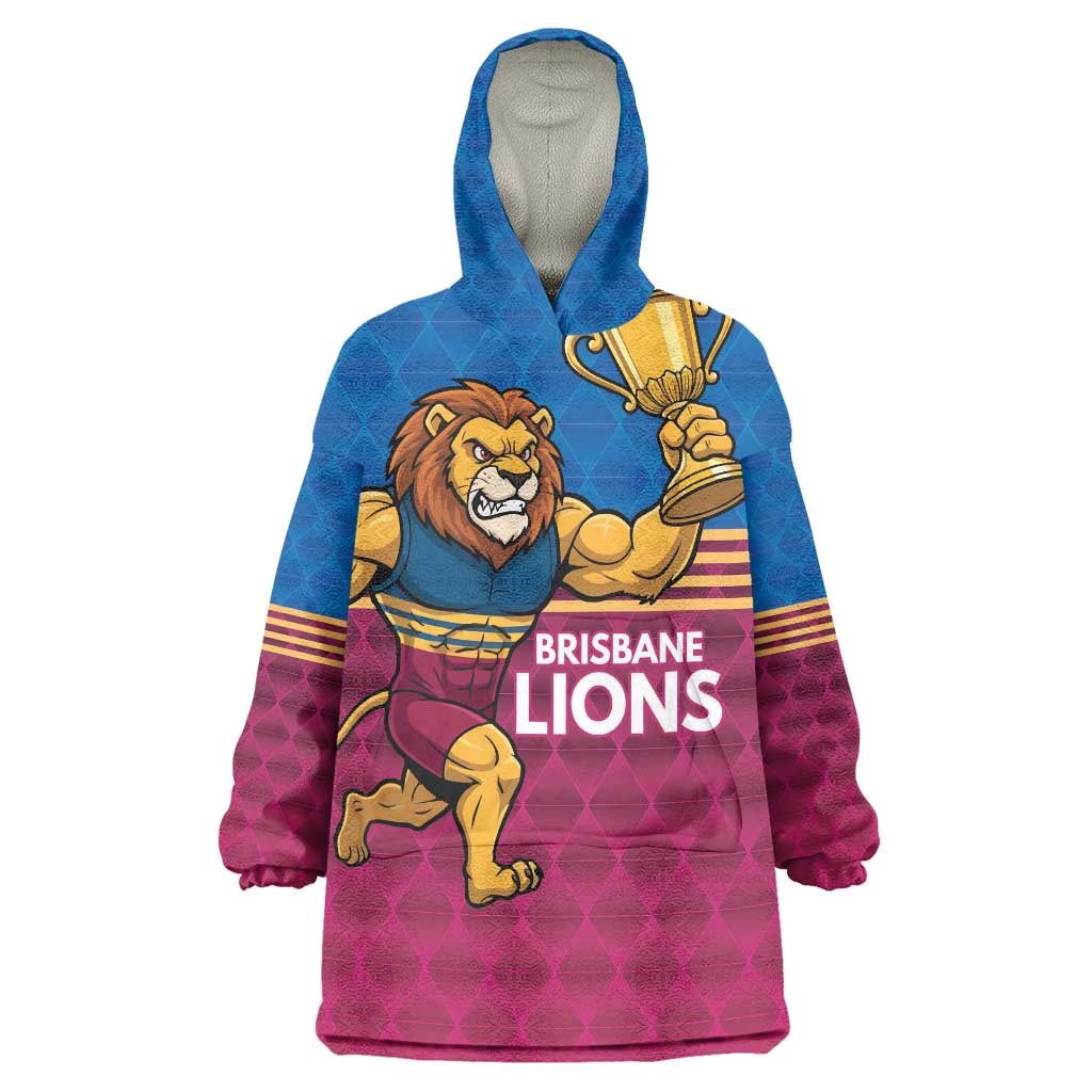 Custom Pride of Brisbane Champion Roar Wearable Blanket Hoodie - Vibe Hoodie