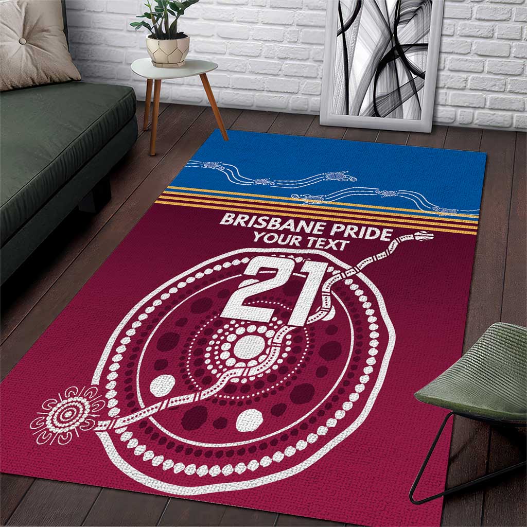 Personalised Brisbane Pride Area Rug The Roar of Champions - Vibe Hoodie
