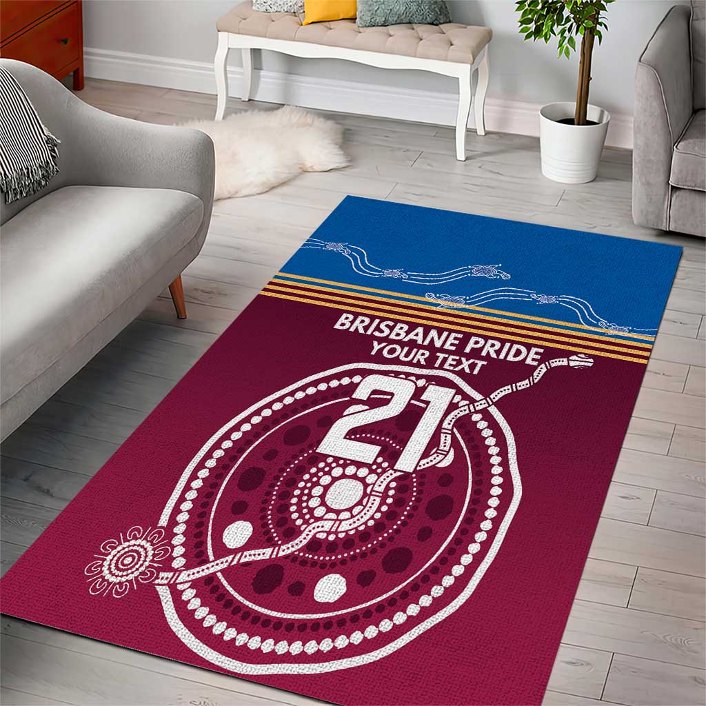 Personalised Brisbane Pride Area Rug The Roar of Champions - Vibe Hoodie