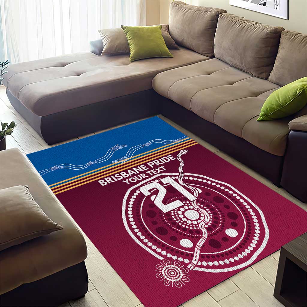 Personalised Brisbane Pride Area Rug The Roar of Champions - Vibe Hoodie