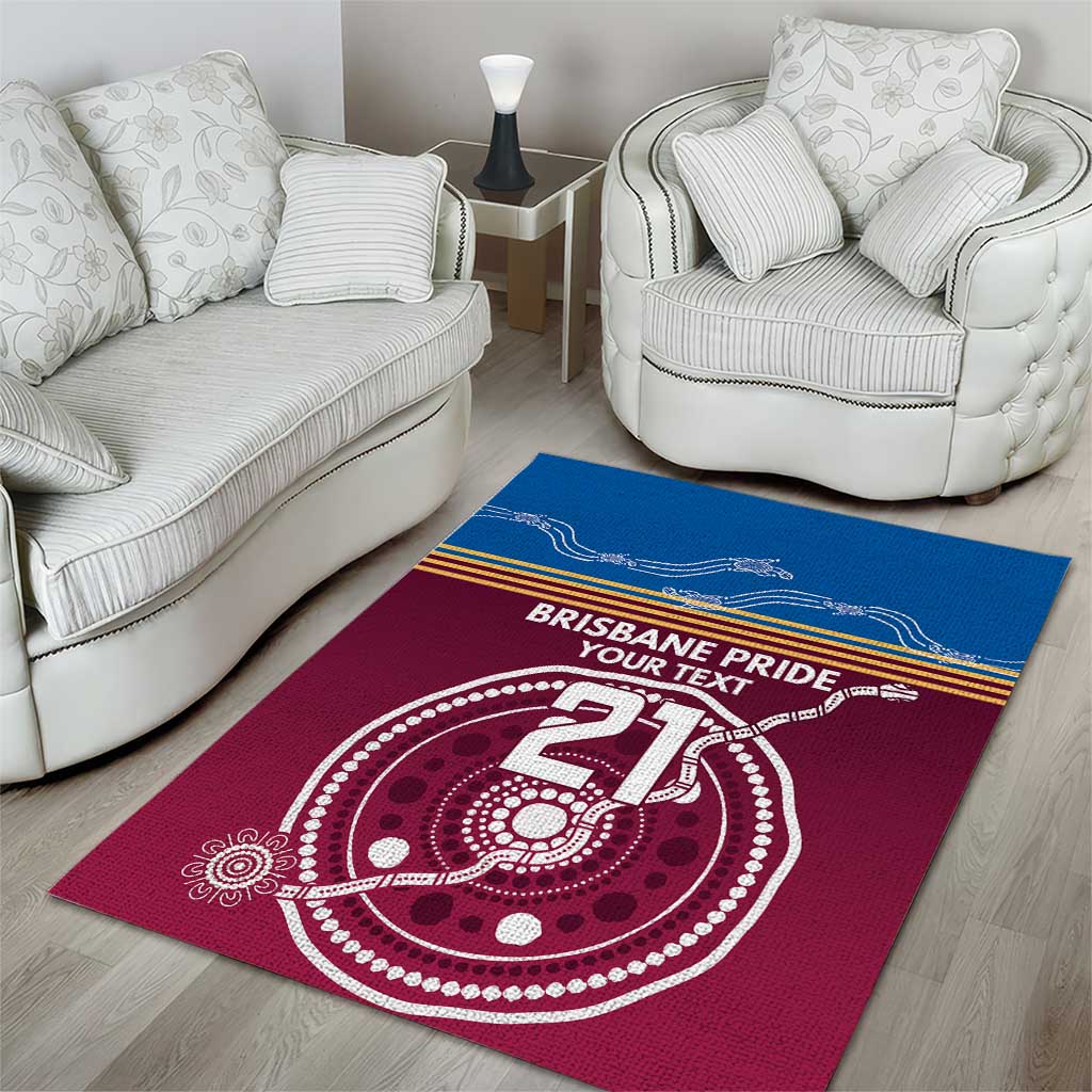 Personalised Brisbane Pride Area Rug The Roar of Champions - Vibe Hoodie