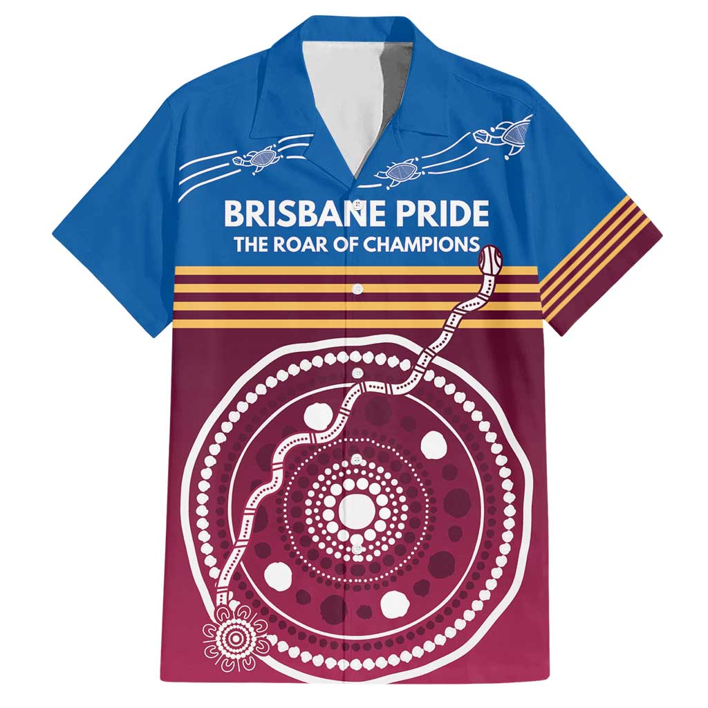 Personalised Brisbane Pride Hawaiian Shirt The Roar of Champions - Vibe Hoodie